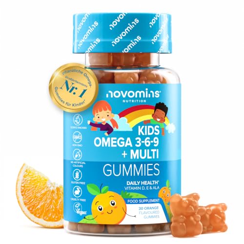 Omega 3 Kinder | 30 Gummibärchen | mit Vitamin E & D | Novomins – Ansicht 1