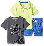 Carter's Baby Boys' 3-Piece Playwear Set, Blue/Lime, 18 Months