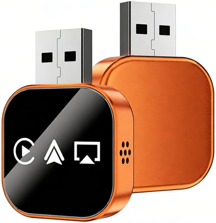 3-in-1 Wireless Car Play Adapter, 2026 Upgrade Plug & Play Car Play Wireless Android Auto Converter, Supports iPhone & Android, Airplay Mirroring, Smart Voice Control, USB Dongle