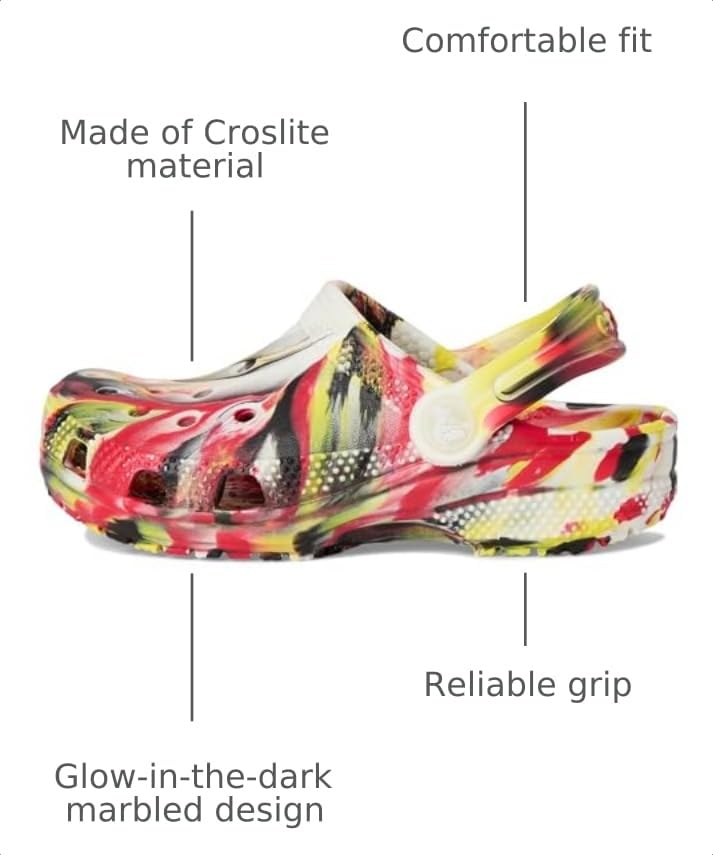 Image of Crocs Unisex-Child Classic Watercolor Marbled Clog