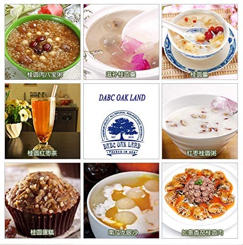 Miniatura 7 de DABC OAK LAND Longan Seco Frutas secas, alta nutrición, alta vitamina, bocadillos, envases americanos. (Longan seco, 3 libras)