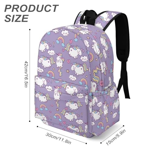 Unicorn Backpack 17 Inch Cartoon Unicorn Backpack Large Capacity Daily Commuter3