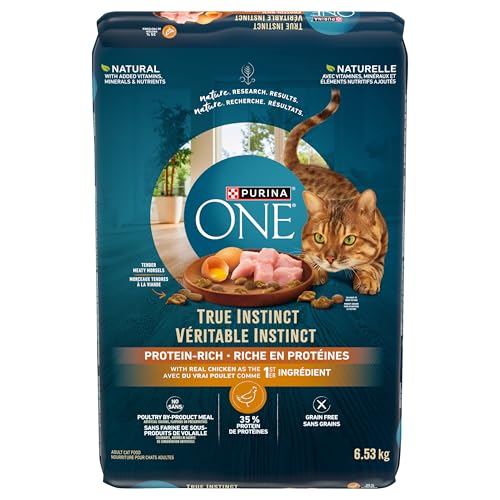 Purina ONE True Instinct Grain Free Dry Cat Food, High Protein Chicken - 6.53 kg Bag image 2