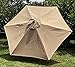 BELLRINO DECOR Replacement STRONG & THICK Umbrella Canopy for 9ft 6 Ribs (Canopy Only) (LIGHT COFFEE)