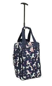 Bordlite Ryanair, EasyJet Kids Cabin Approved Holdall on Wheels, Underseat Carry-Ons, Extendable Handle, Multi Pocket, Travel Bag - 40x20x25cm - Flight Bags for Boys & Girls - Unicorn
