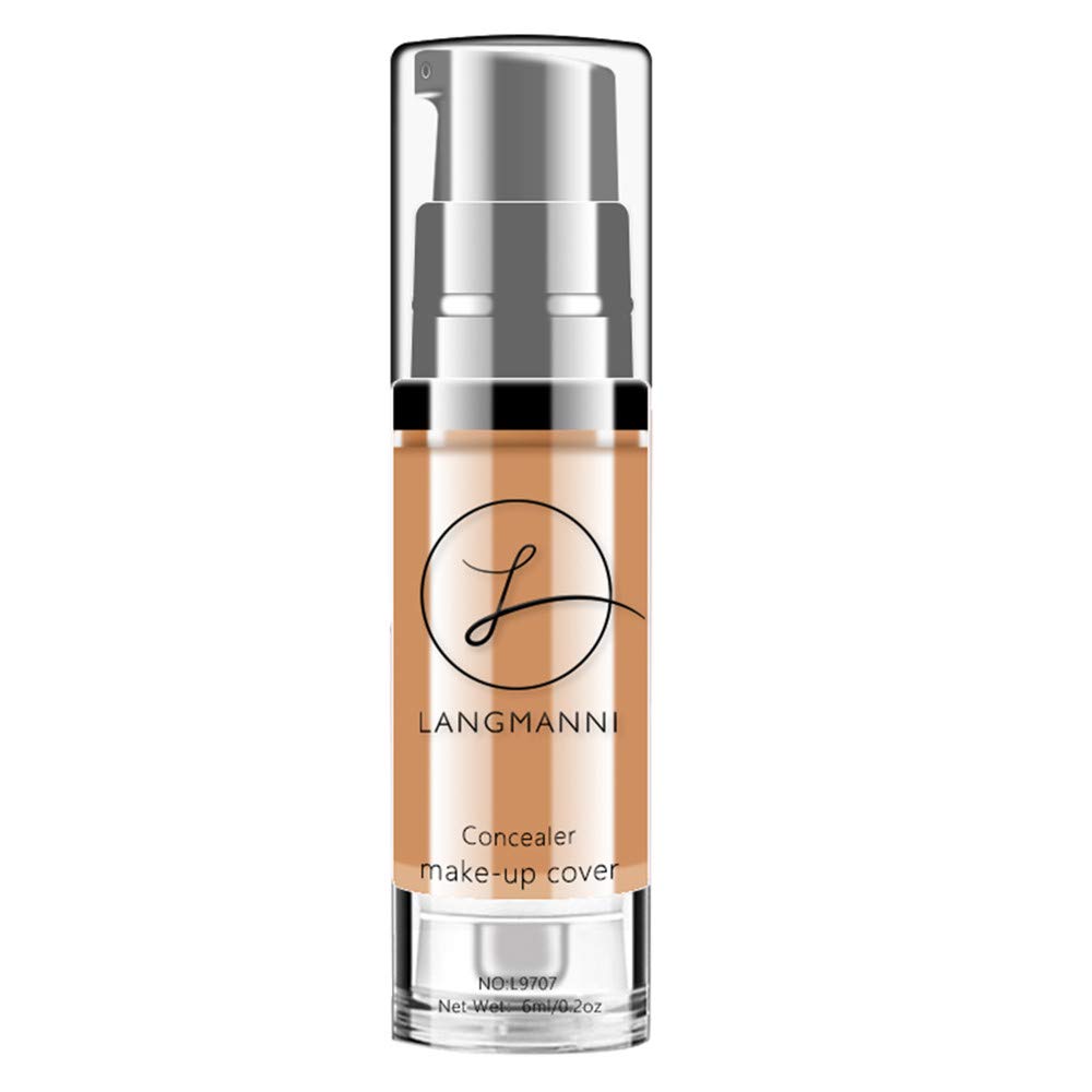 D-XinXin Liquid Concealer Foundation Moisturizing Increase the Luster Oil Control Long Lasting Moisture Professional Makeup Shade Light Natural Cover Up Fleck for women (D)