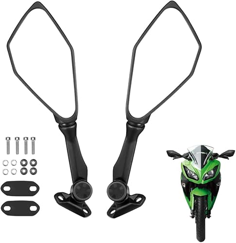 KEMIMOTO Ninja 300 Espejos compatibles con Ninja 400 250 500 ZX6R EX300 ZX-6R espejo retrovisor de motocicleta