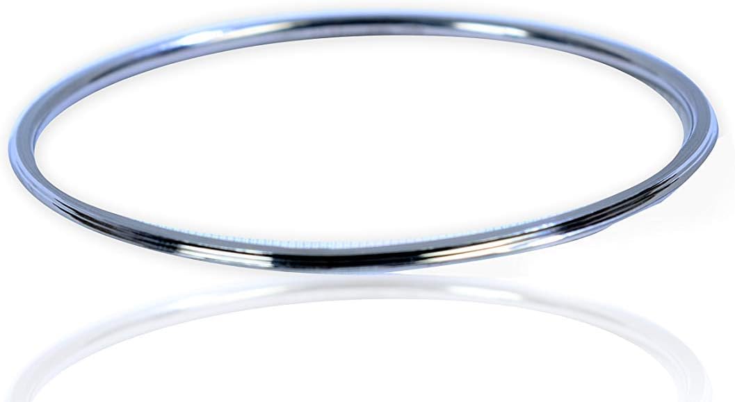 Women's Stainless Steel Kada/Bracelet (Metallic, 2mm Thickness, 6.3cm)