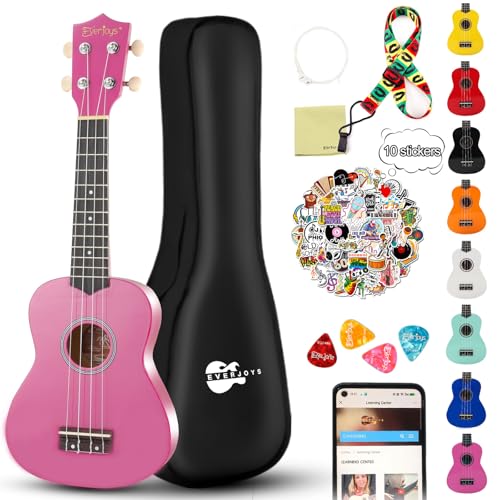 Soprano - Kit de ukelele para principiantes para niños y adultos y estudiantes con lección en línea...