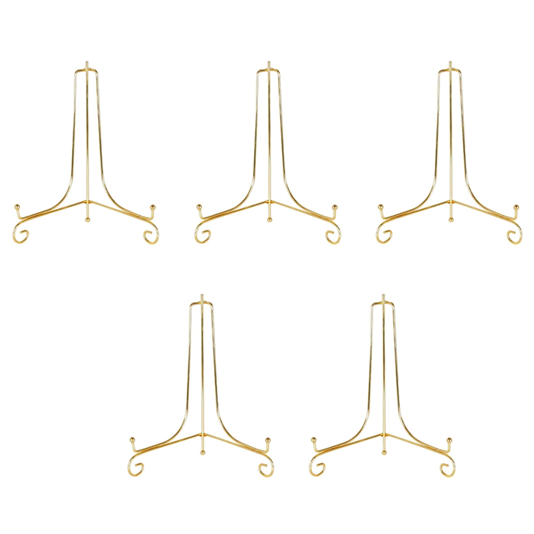 Hndhbfgrt 5X Gold Display Stand Craft Bracket Book Holder Photo Pedestal Bowl Dish Frame Picture Plate Rack Easel Storage 15cm