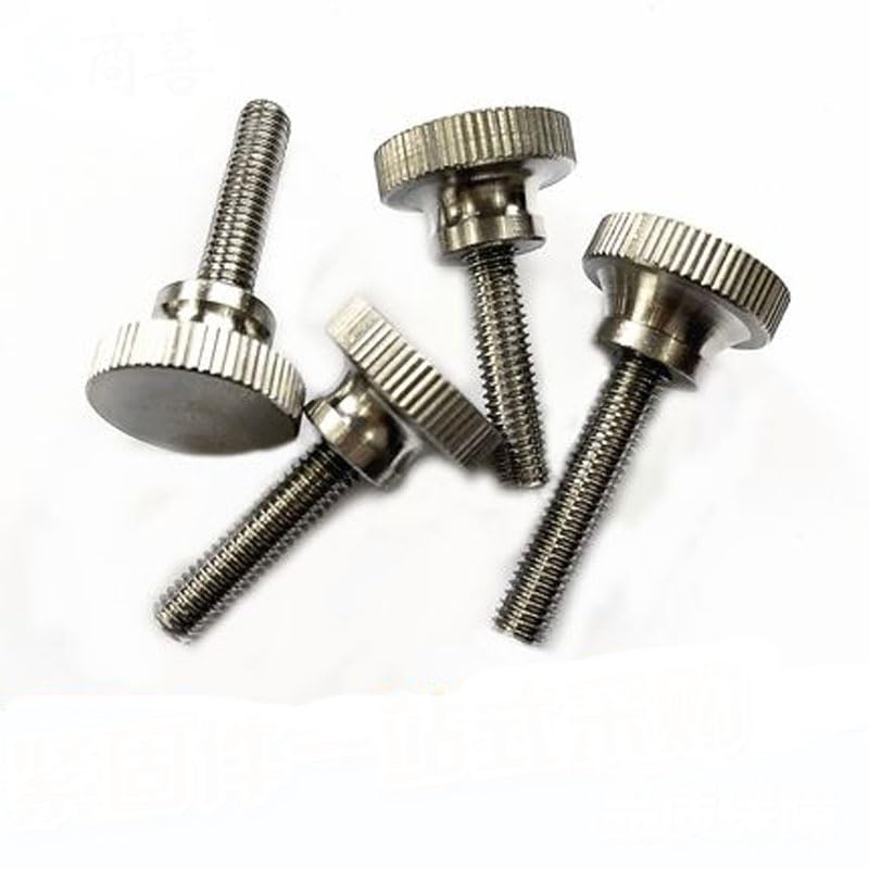 2PCS Thumb Screw CB834 High Head Knurled Screws Stainless Steel Bolts 8-40mm Length M6 - (Size: M6 x12mm)