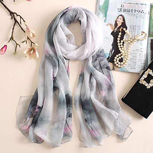 Grand foulard en soie de mûrier écharpe d'été haut de gamme mince