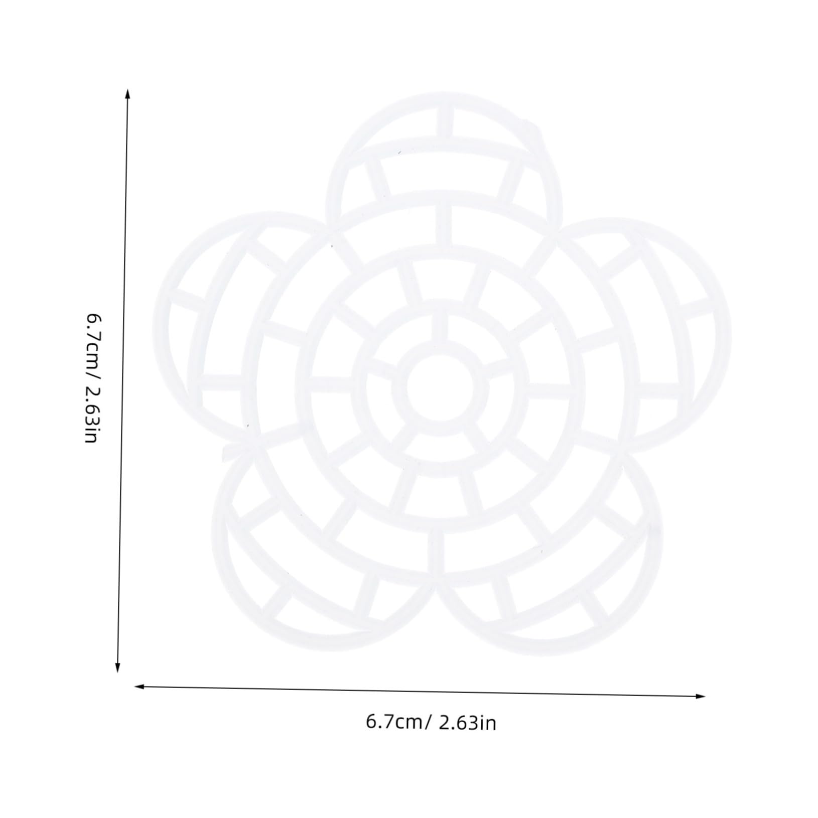 LALAFINA Flower Craft Accessories 10pcs Plastic Mesh Sheets 6.7cm Diameter Cross Stitch Canvas DIY Knitted Crochet Supplies