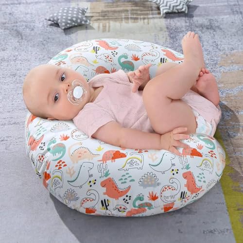 Image of ๐๐ข๐ฆ๐ ๐๐ฅ Nursing Pillow for Breastfeeding Newborn Baby | C-Shape Feeding Pillow with Removable Cotton Cover | Tummy Time, Propping & Sitting Support | Baby Feeding Pillow for Mother (Duck Organe)
