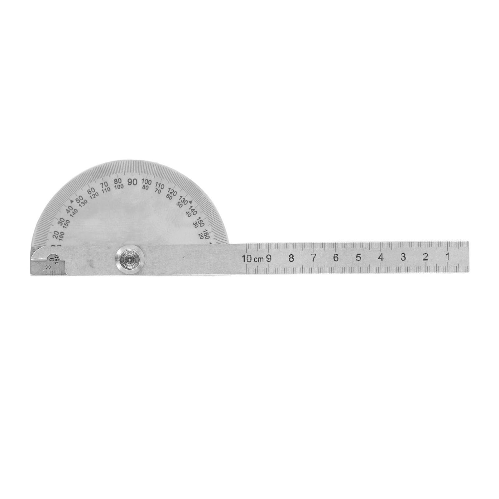 Stainless Steel 180 Degree Adjustable Protractor Precision Measuring Tool for Drafting Drawing and DIY