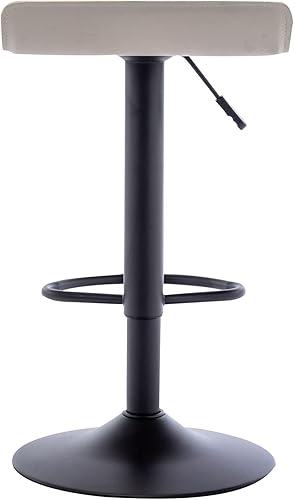 Miniatura 57 de Vogue Furniture Direct Juego de 2 taburetes de bar ajustables, modernos taburetes de bar giratorios de piel sintética con puente aéreo, silla de bar