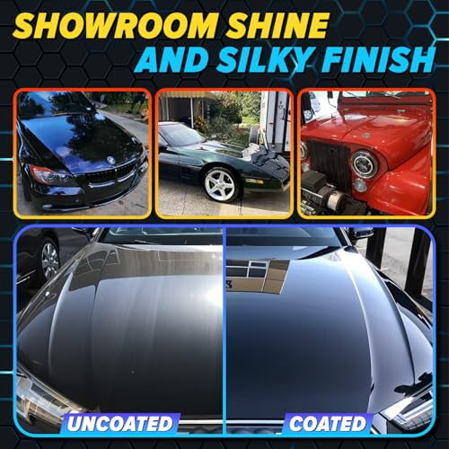 Image of Carfidant Scratch & Swirl Remover with Ceramic Silk - Car Scratch Remover for Vehicles Paint Repair with Ceramic Coating Spray - Polishing & Washing Kits with Applicator Pad & Microfiber Towel