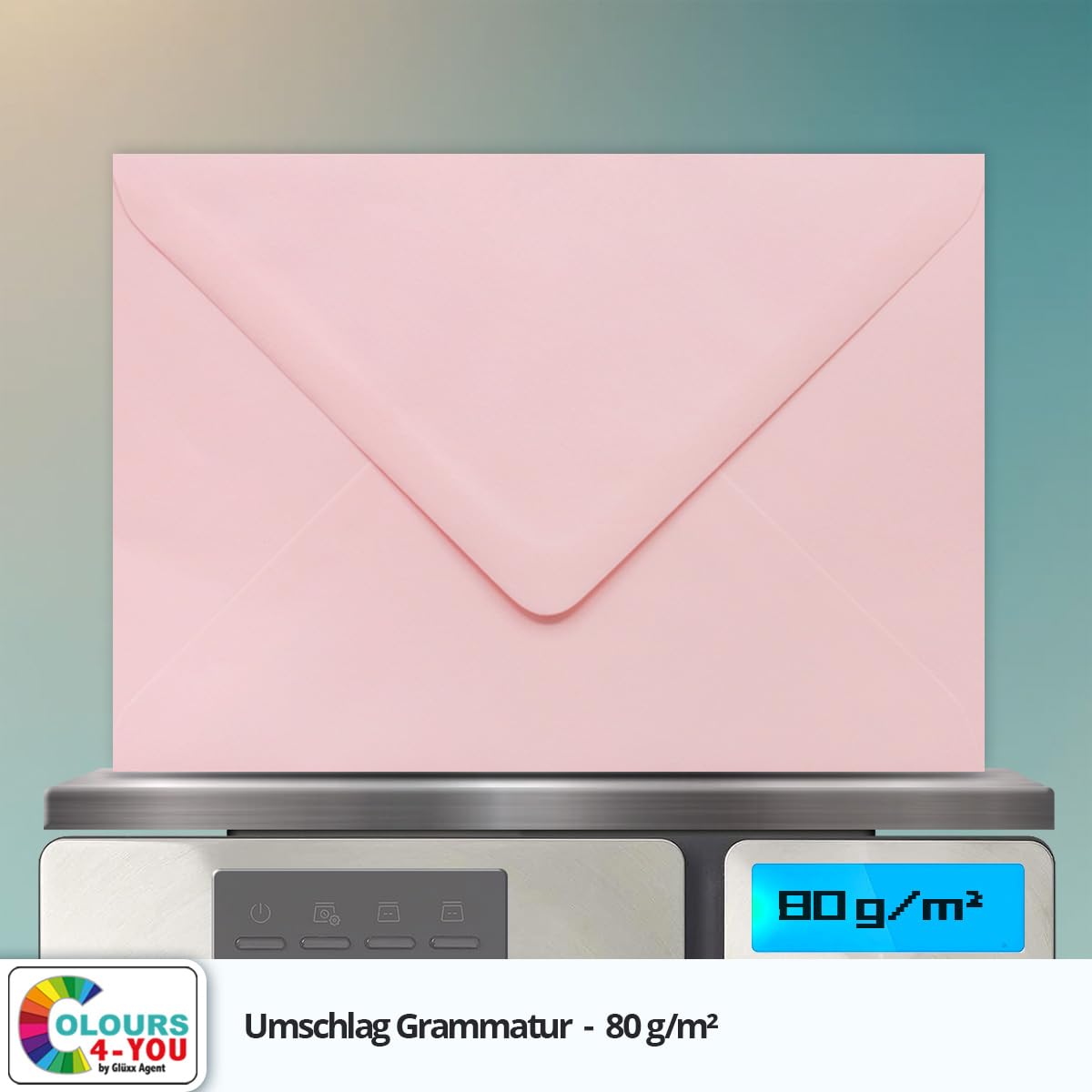 Kleuren naar keuze - Pak van 25 Enveloppen 155 x 155 mm Tab 120 g/m² 04 Grau
