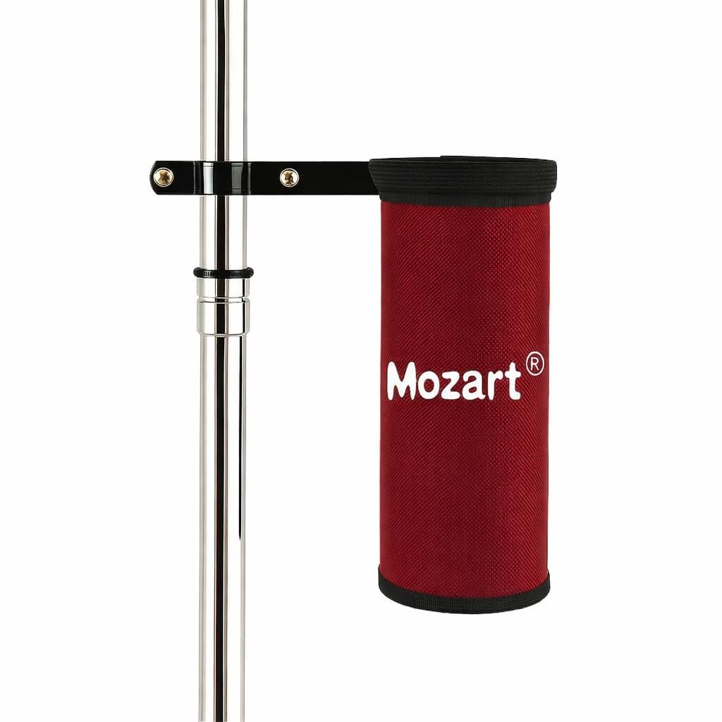 Mozart Clamp-On Drum Stick Holder Maroon – Nylon Stick/Mallet/Brush Bag with Heavy-Duty Metal Clamp – Fits 2cm–3cm Stands – Holds Up to 10 Pairs Drum Stick for Drum Kits-image-27