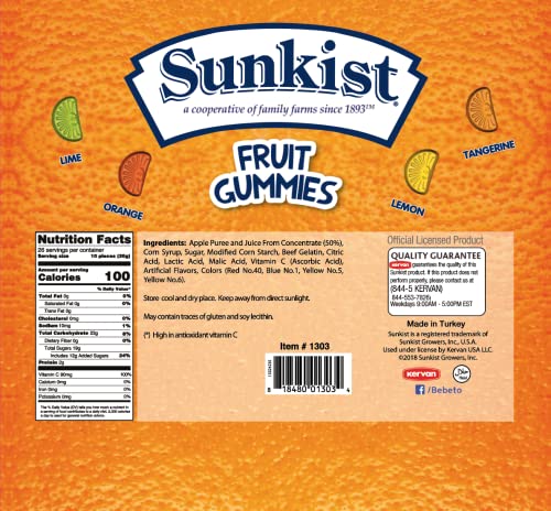 Sunkist Fruit Gummies - Sour Citrus 28 oz miniatura 2