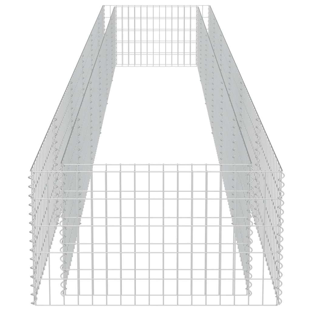 Gavión de acero galvanizado, 540 x 90 x 50 cm | Cesta de malla de alambre resistente de acero galvanizado para un elegante borde y borde de jardín o patio.