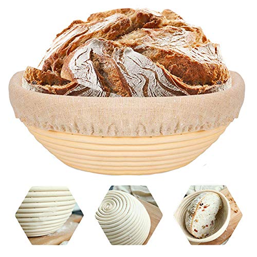 suonabeier 10 Inch Bread Proofing Basket, Baking Dough Bowl Gifts for Bakers Proving