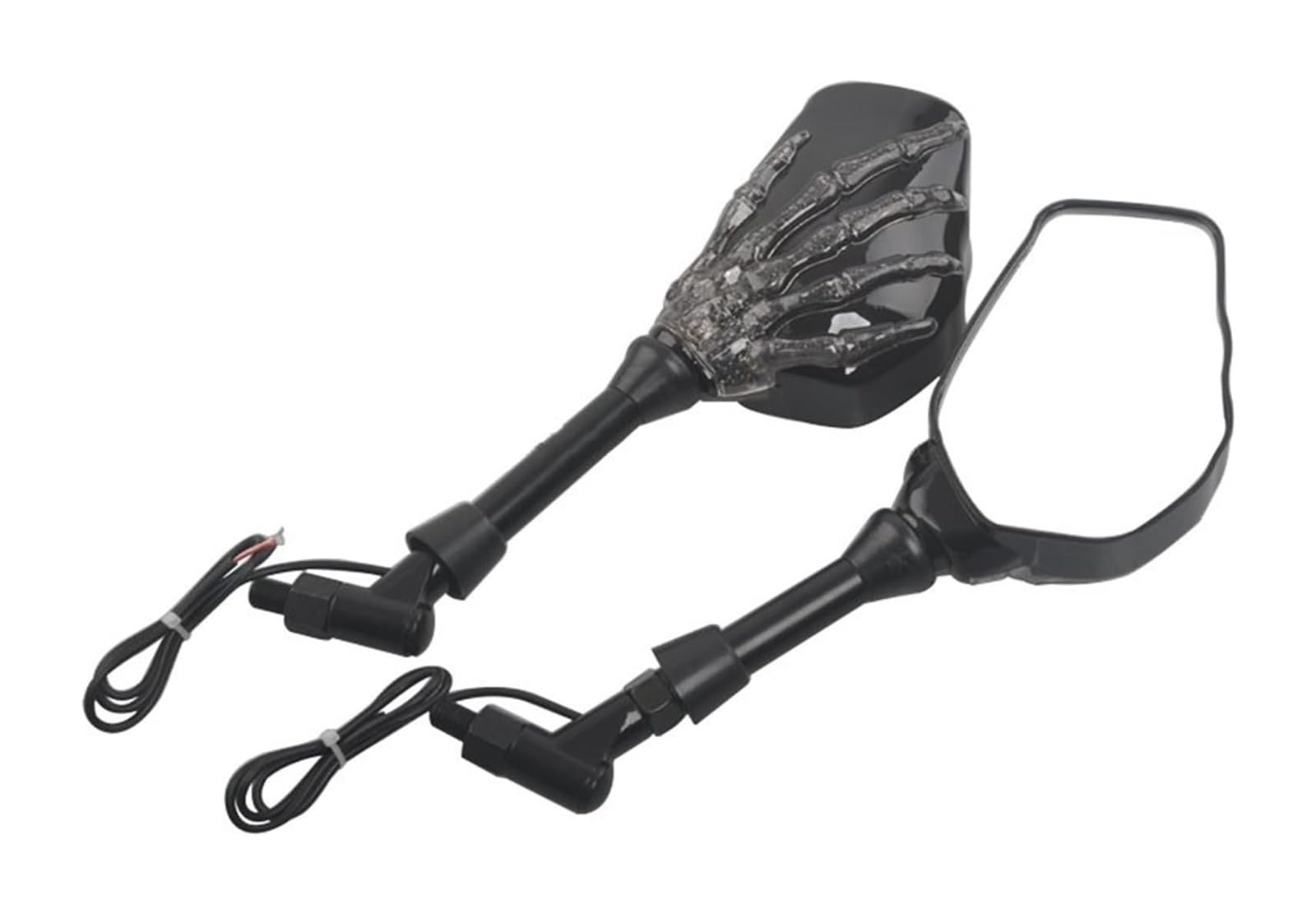 Espejos Retrovisores Moto para Universal 8 Mm 10 Motocicleta Retrovisores Laterales con Luces Intermitentes Ámbar Espejo Retrovisor