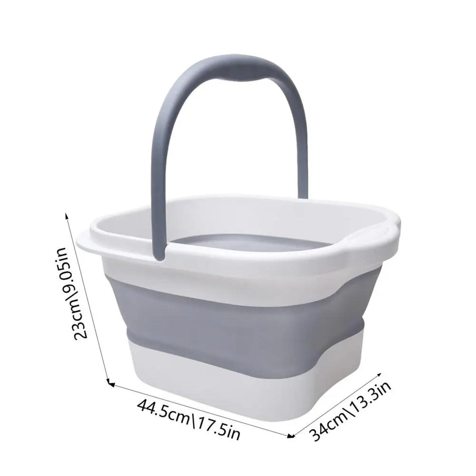 Baño De Pies Plegable Baño de pies plegable, lavabo for baño , Cubo Spa for 15l, portátil gran espacio con mango, bañera for(Gray)