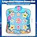 AZBFAN Dance Mat, Ocean-Themed Dance Game Toy Pad with LED Lights, Gift for Kids Girls 3-12, Adjustable Volume, Built-in Music, 5 Challenge Levels, Non-Slip & Foldable Rhythm Step Play Mat