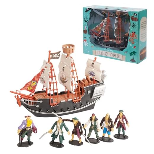 THE TWIDDLERS Barco Pirata con Figuras - Regalo Ideal para Niños Mayores a 5 Años