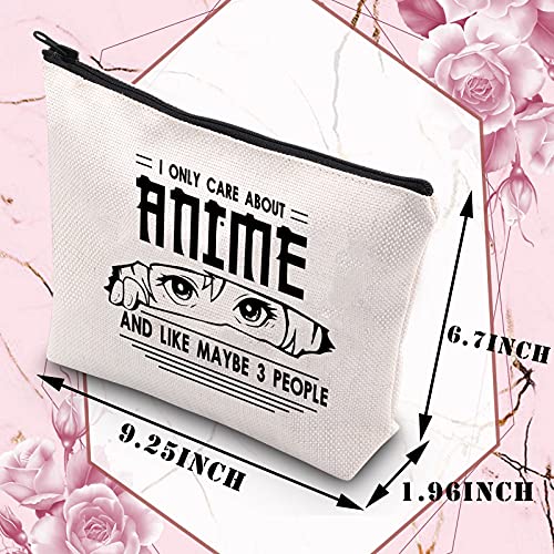 PLITI Anime Lover Gifts for Girls Anime Makeup Bag Anime Lover Gift Japan Anime Fans Gift (Care About Anime bagU) - Image 2