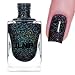 ILNP Cityscape - TRUE Black Holographic Jelly Nail Polish, High Gloss and Sparkle, Long Lasting, Chip Resistant Manicure, Non-Toxic, Vegan, Cruelty Free, 12ml