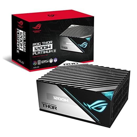 ASUS ROG Thor 1200P2 Gaming 1200W PC-Netzteil, schwarz, mit Aura-Sync und einem