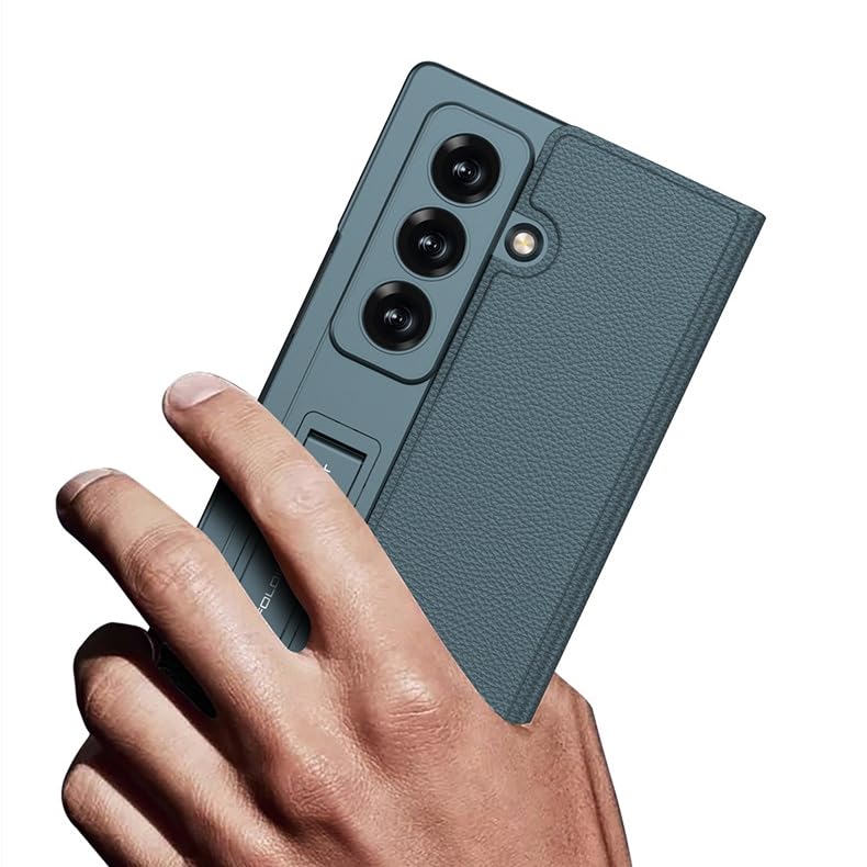 Custodia a libro in pelle di alta qualità compatibile con Samsung Galaxy Z Fold 8 Ultra (nero)