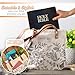 Christian Art Gifts Canvas Floral Tote Bag for Women: Amazing Grace Inspirational Scripture for Shopping, Supplies, Books, Accessories, Vegan Leather, Pocket, Zippered Closure, Creamy Tan & Brown