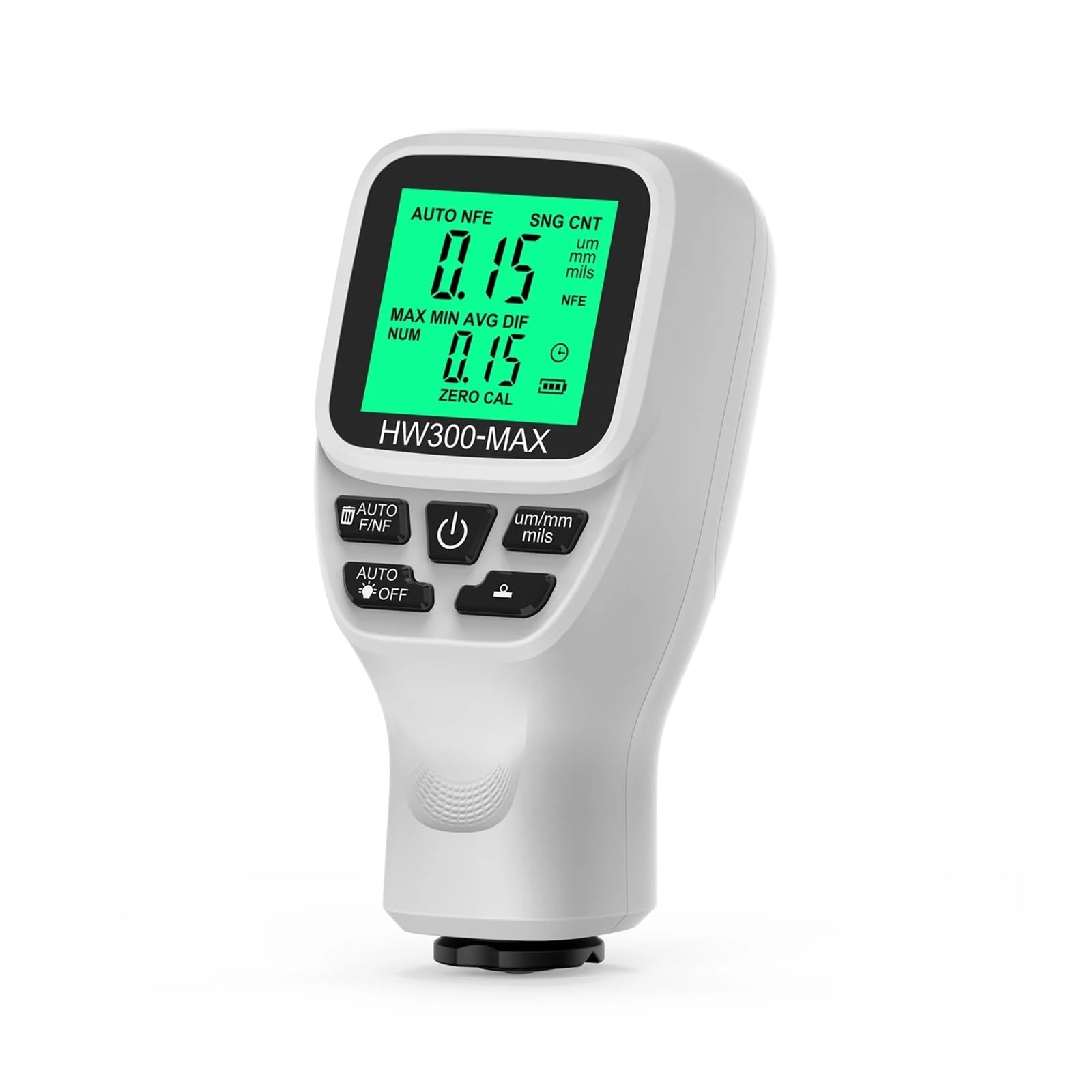 LNHHG Paint Thickness Gauge, Car Paint Film Tester LCD Display Coating Thickness Gauge 0-2000UM Measuring Tools Automotive Meter(Bianco)