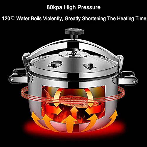 Quick-High-Pressure-Cooking-PotLarge-Capacity-Stainless-Steel-Pressure-Cooker-Easy-to-Use-3-Security-Systems-Suitable-for-Gas-Stove-Induction-CookerSilver-26L