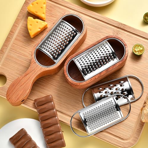 Rallador de Queso con Mango de Madera y Acero Inoxidable miniatura 4