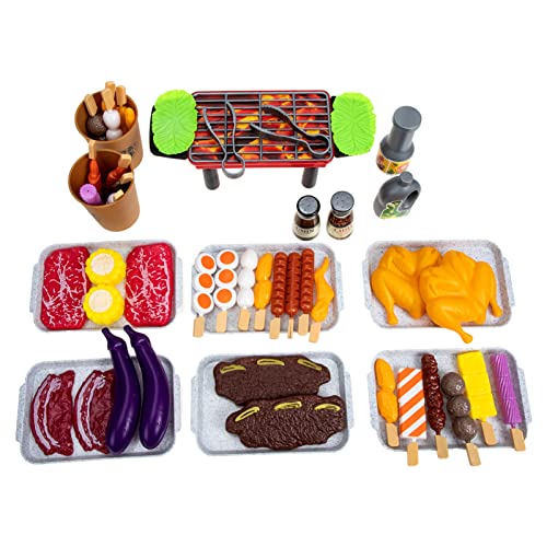 TOYANDONA 2Setsplayset So Tun Als Ob Spieß Mädchen Geschenk Spielzeug Nachahmung Simulierte Grillfähigkeiten Spielküche… – Bild 6