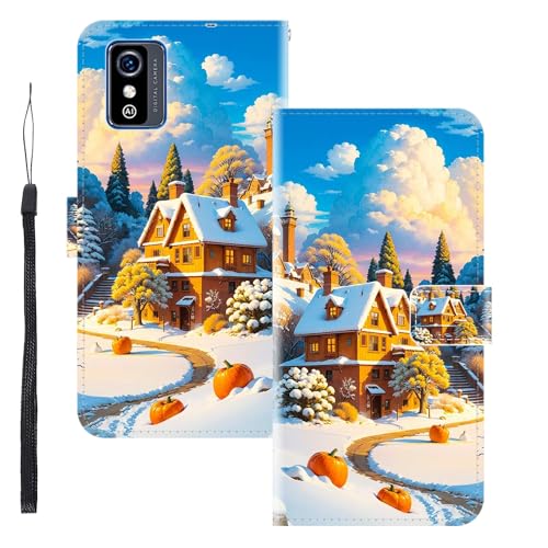 WUACYEAMING Funda para ZTE Blade V10,con Soporte/Ranura de Tarjeta Cubierta Premium Magnético Suporte TPU Protectora Fundas PU Cuero Flip Multifuncional Casa