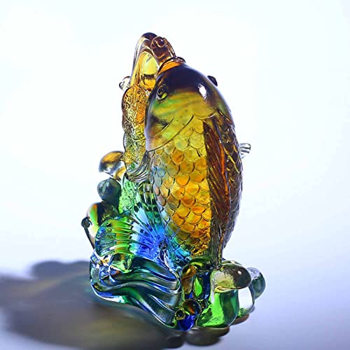 Cadeau décoratif poisson en verre imitation carpe créative - 6