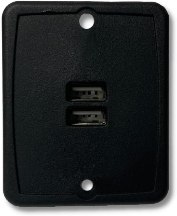 MOGGED RV DualPort USB Charging Outlet 5V Black Trailer