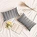 MIULEE Federe Cuscini Divano in Velluto per Camera da Letto Soggiorno Copricuscini Decorativi Rettangolari Moderni e Eleganti Fodere a Strice Arredo per Letto Matrimoniale 2 Pezzi 30X50 CM Grigio
