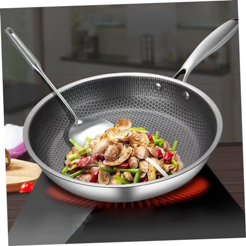 Sartén Wok de acero inoxidable con diseño panal miniatura 5