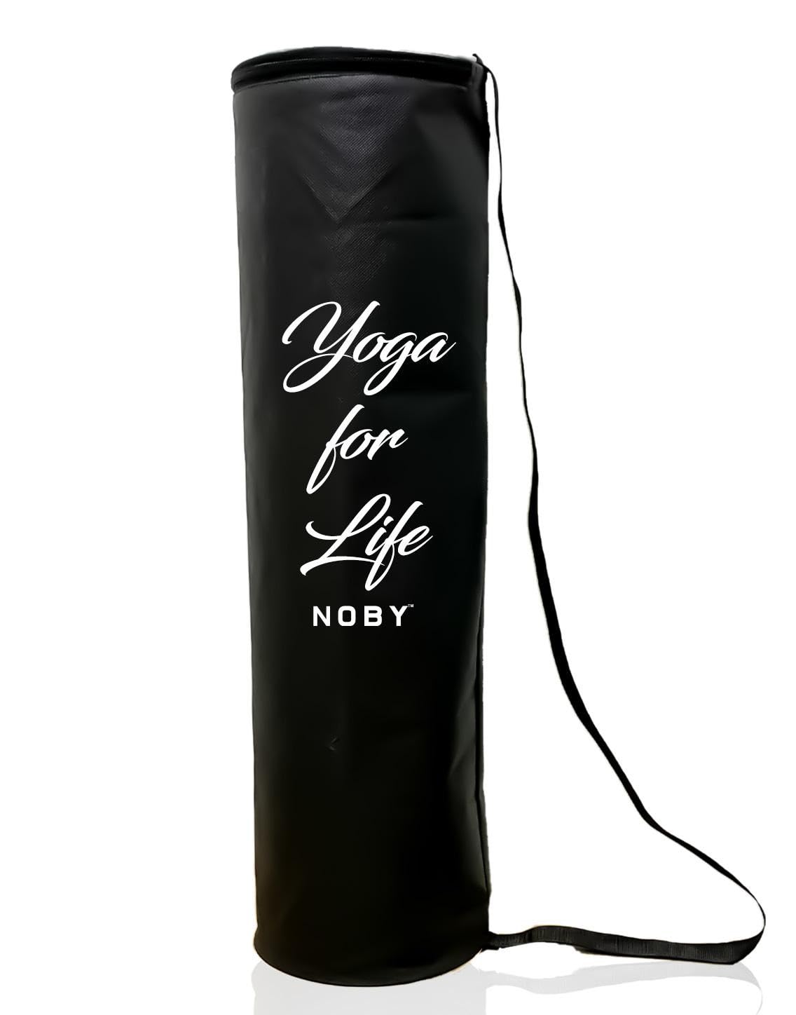 NOBY Yoga Mat Cover Bag for Men and Women, Stylish Breathable, Flexible, Lightweight, Washable Mat Cover, Polyester Material, Large Size, 4mm to 6mm Yoga Mat Fit (Yoga for Life)