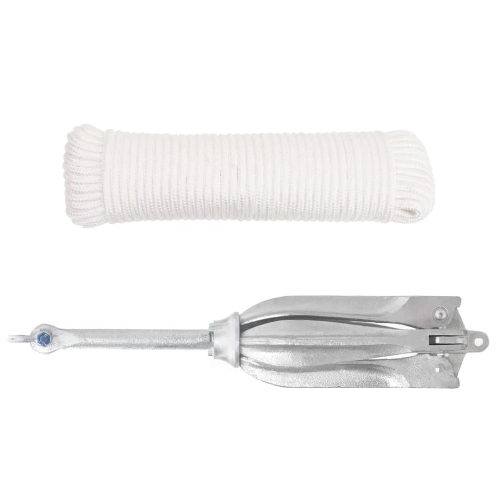 Gecheer Ancora Pieghevole con Corda Argento 10 kg in Ferro Malleabile,P94279