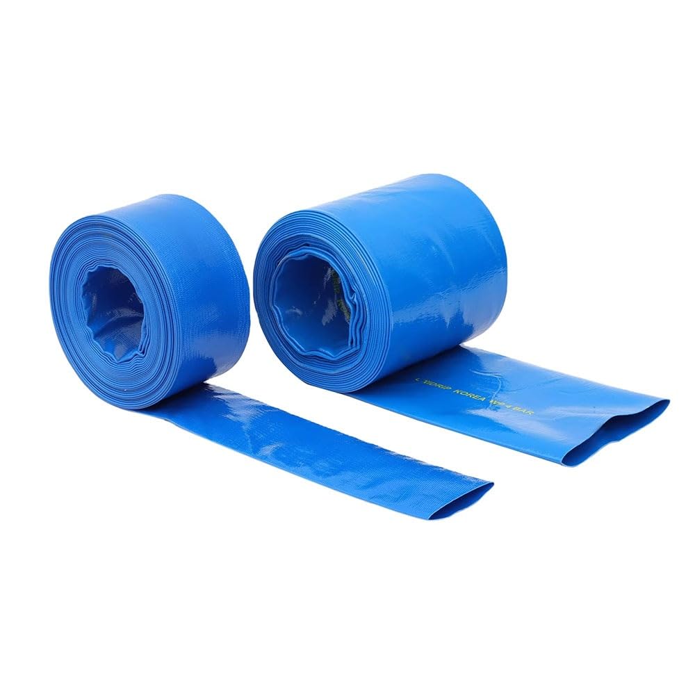 High Pressure Flexible PVC Lay Flat Hose Layflat Water Discharge Pipe for Agriculture Irrigation 26.6cmx20meter Blue