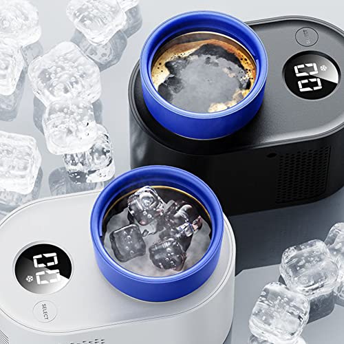 ドリンクホルダー 0℃~60℃ 家庭用/オフィス/12V車用 保冷 保温 卓上 ドリンククーラー カップクーラー ホットカップ 急速冷蔵 ミニ ビール・炭酸飲料・ジュース・牛乳 シリコーンコースター付き