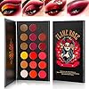 Red-Eyeshadow-Palette-Highly-Pigmented-AFFLANO-Long-Lasting-True-Red-Eye-Shadow-Halloween-Makeup-Pallet-18-ColorWaterproof-Matte-Shimmer-Brown-Black-Yellow-Sunset-Warm-Fall-Eye-Shades-Cruelty-Free Afflano Red Eyeshadow Palette Highly Pigmented, Long Lasting True Red Eye Shadow Christmas Clown SFX Halloween Makeup Pallet, Brown Black Yellow Sunset Warm Fall Eye Shades, Cruelty Free