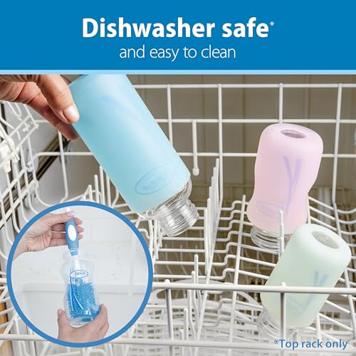 dr brown39s natural flow anti-colic options wide-neck glass baby bottles 5 oz150 ml with level 1 slow flow nipple 3 pack 0m